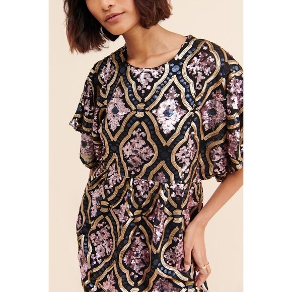 Anthropologie Amalia Sequined Tunic Dress XS - Picture 3 of 9
